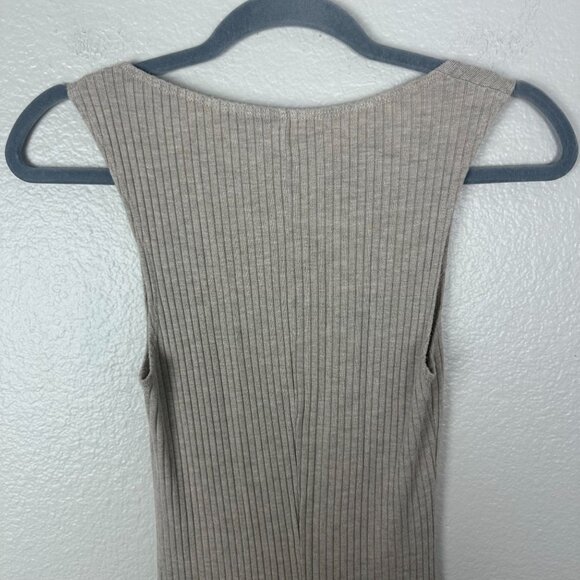 Reformation Bliss Dress XS Ribbed Knit Maxi High Sexy Slit Soft Stretchy - Picture 8 of 9